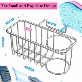 img 3 attached to SUS304 Stainless Steel 2-In-1 Sponge And Dish Brush Holder For Organized Kitchen Sink