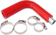 🔴 ronteix silicone hose kit: 90 degree elbow reducer 3/4" to 1" - ideal for ford f150 5.0 / ecoboost reservoir - enhance performance and style with red silicone logo