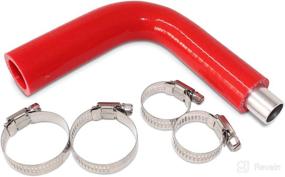 img 4 attached to 🔴 RONTEIX Silicone Hose Kit: 90 Degree Elbow Reducer 3/4" to 1" - Ideal for Ford F150 5.0 / EcoBoost Reservoir - Enhance Performance and Style with Red Silicone