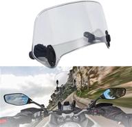 🏍️ enhance your riding experience with the universal motorcycle windshield extension adjustable spoiler windscreen extender (210mm smoke) for kawasaki yamaha harley suzuki buell triumph ducati aprilia логотип