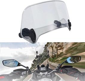 img 4 attached to 🏍️ Enhance Your Riding Experience with the Universal Motorcycle Windshield Extension Adjustable Spoiler Windscreen Extender (210mm Smoke) for Kawasaki Yamaha Harley Suzuki Buell Triumph Ducati Aprilia