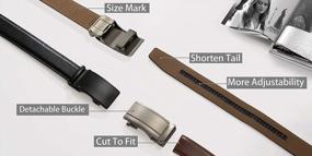 img 1 attached to Lavemi Genuine Leather Ratchet Belt For Dress And Casual Wear, Customizable Fit, Stylish Gift Packaging