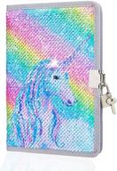 разблокируйте секретный дневник с блестками magic of unicorn notebook с замком! логотип