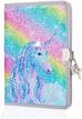 unlock the magic of unicorn notebook sequin secret diary with lock! logo