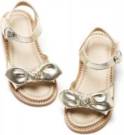 summer sandals for little girls: open toe sandals by kiderence for toddlers logo