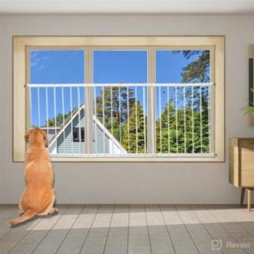 img 4 attached to 👶 Adjustable Window Guards for Child Safety - Prevent Accidental Falls, Childproof Interior Bar Guard for Wide Windows (36.22" - 61.41", 2 Panels)