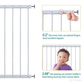 img 3 attached to 👶 Adjustable Window Guards for Child Safety - Prevent Accidental Falls, Childproof Interior Bar Guard for Wide Windows (36.22" - 61.41", 2 Panels)