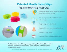 img 2 attached to 🚽 AeroWest Double Toilet Bowl Clip Air Freshener, Cucumber Melon Scent, 3 Pack – Long-lasting Odor Eliminator for Bathrooms