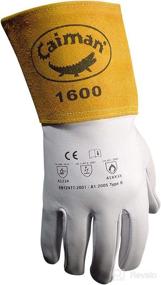 img 2 attached to Caiman 1600-6 Welders and Foundry Gloves: Enhanced Safety and Comfort in Natural XL Size