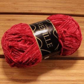 img 3 attached to JubileeYarn Chenille Yarn - Worsted Weight 100G/Skein - Rouge Color 2 Skeins