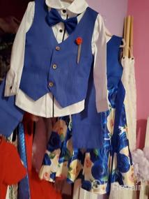 img 7 attached to Christmas Boys Suits Set: Long Sleeve Shirts + Vest + Pants + Bow Tie | Toddler Boy Outfits | 4pcs Kids Sets | Children Tuxedos