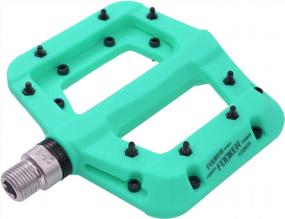 img 4 attached to Lightweight Nylon Fiber MTB Pedals: FOOKER 3 Bearing Non-Slip Bicycle Platform For BMX And 9/16"" Mountain Bikes