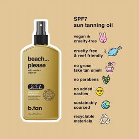 img 3 attached to B.Tan SPF 7 Deep Tanning Dry Spray Beach Oil - Achieve A Golden Tan While Nourishing Skin With Marula & Argan Oil, Includes A Self Tan Boost, Vegan & Cruelty-Free 8 Fl Oz