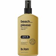 b.tan spf 7 deep tanning dry spray beach oil - achieve a golden tan while nourishing skin with marula & argan oil, includes a self tan boost, vegan & cruelty-free 8 fl oz logo