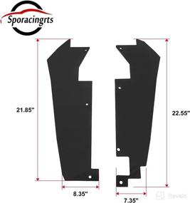 img 3 attached to 🛡️ Sporacingrts RZR Pro XP 2020-21 Rear Wheel Well Block Offs Chassis Guard - All Weather Heavy Duty Protection for 2-Seat and 4-Seat Models