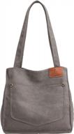 arcenciel canvas tote bag with zipper: large capacity handbags for women w/ pockets logo