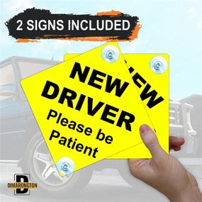 img 2 attached to 🚗 Student Driver Car Sign / New Driver Sticker for Car Window with Suction Cups – 2PCs Set
