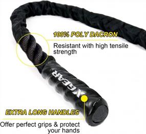img 2 attached to XGEAR Heavy Battle Rope, Workout Rope With Upgraded Polyester Cover, Anchor Strap, Wall Mount Kit,Undulation Ropes For Home Gym Outdoor Strength Training, Cardio Workout
