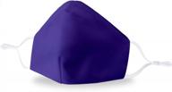 унисекс защитная прочная многоразовая дышащая расширяемая удобная хлопковая модная тканевая маска для лица с регулируемой ушной петлей фиолетовый 1 упаковка логотип