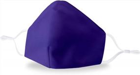 img 4 attached to унисекс защитная прочная многоразовая дышащая расширяемая удобная хлопковая модная тканевая маска для лица с регулируемой ушной петлей фиолетовый 1 упаковка
