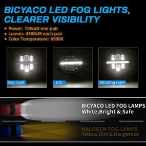 img 1 attached to Upgrade Your Dodge Ram With BICYACO LED Fog Lights And DRL - 1 Pair (Black) - Compatible With 2002-2008 Ram 1500 And 2003-2009 Ram 2500/3500 Pickup Trucks