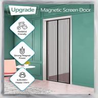 🚪 ikstar magnetic screen door - keep bugs out, let cool breeze in, self sealing magnets - retractable mesh closure for sliding doors and pets - single-38"x82 логотип