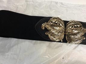 img 6 attached to Add A Vintage Touch To Your Outfit With VOCHIC Women'S Wide Waist Belt Featuring Metal Leaf Buckle