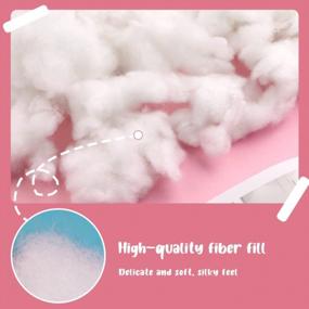 img 2 attached to Fluff Up Your Crafts And Pillows With High-Quality Polyester Fiber Fill - 850G/30Oz, White Resilient Stuffing For Stuffed Animals, Cushions, And Quilts