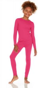 img 4 attached to Kids Thermal Underwear Set - Thermajane Girls Long Johns Ultra Soft Winter Base Layer