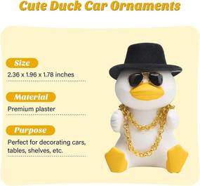 img 1 attached to 🦆 Duck Car Ornaments - Fun and Cool Decorations for Dashboard, Air Conditioner Vents, and More! Enhance Your Car's Interior with these Unique Duck Design Accessories