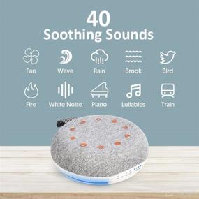 img 3 attached to Heavtuen: Portable White Noise Machine with 40 Soothing Sounds for Baby Kids Adults - USB Rechargeable, 20 Volume Levels, Sleep Timer & Night Light