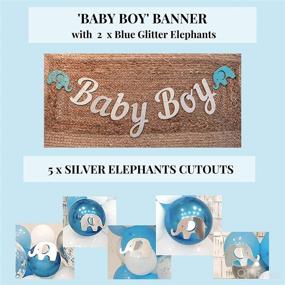 img 3 attached to 🐘 176 pc Baby Shower Decorations for Boy and Birthday Boy - Elephant Theme, Balloon Garland Arch, Balloon Boxes, Banner and More!