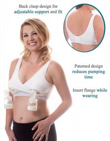 img 1 attached to Nursing Bra For Breast Pumping - Rumina Hands-Free Classic Pump&Nurse Bra, Adjustable And Compatible With Popular Brands Like Spectra, Medela, And Lansinoh - Nude, Size S