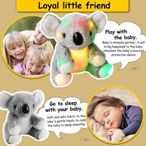 img 1 attached to LED Glow Gray Koala Bear Stuffed Animal: Adorable Floppy Plush Toy For Kids & Toddlers - 9.5'' BSTAOFY Light Up Colorful Birthday Gift!