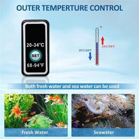 img 2 attached to 🐠 LERMITY 500w Titanium Aquarium Heater with LED Digital Temperature Display - Auto Thermostat & External Controller for Saltwater and Freshwater Tanks