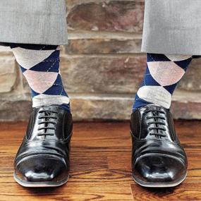 img 1 attached to Step Up Your Style With Tiemart'S Men'S Argyle Socks