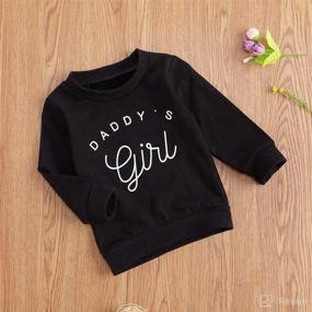 img 3 attached to Toddler Pullover Sweatshirt Clothes F Daddys Apparel & Accessories Baby Girls : Clothing