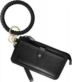 img 4 attached to Idakekiy Wristlet Keychain: Stylish Silicon Wallet Bracelets With Tassel For Women & Girls
