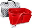 lv speedy 25 30 35 40 purse organizer insert - luxury liner shaper divider by algorithmbags (red, size 30) logo