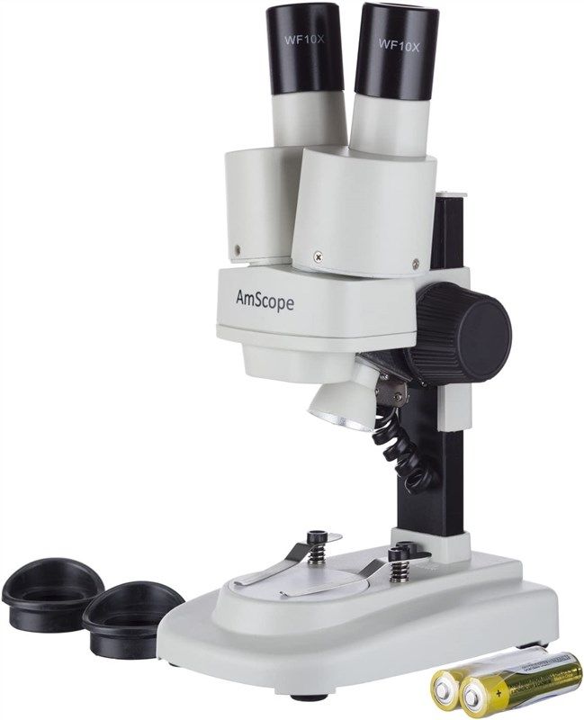 amscope kids se100 z 휴대용 현미경 20x 40x 로고