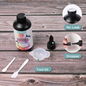 img 1 attached to Clear Hard UV Epoxy Resin Craft Kit For Jewelry Making - Includes 400G Of Puduo Crystal Resin, Molds, And Starter Tool Set