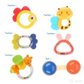 img 3 attached to 👶 12-Piece Baby Rattles 0-6 Months | Rattles Toys for Babies 3-12 Months | Little Hands Grab Teethers Toy | Early Developmental Gifts for Newborn Baby Boy & Girl