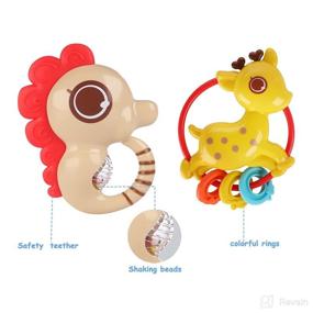 img 2 attached to 👶 12-Piece Baby Rattles 0-6 Months | Rattles Toys for Babies 3-12 Months | Little Hands Grab Teethers Toy | Early Developmental Gifts for Newborn Baby Boy & Girl