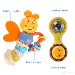 img 1 attached to 👶 12-Piece Baby Rattles 0-6 Months | Rattles Toys for Babies 3-12 Months | Little Hands Grab Teethers Toy | Early Developmental Gifts for Newborn Baby Boy & Girl