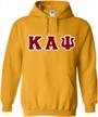 hooded sweatshirt for men with greek letters of kappa alpha psi fraternity logo