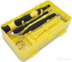 img 1 attached to 🛠️ Ultimate 115-in-1 Precision Screwdriver Set for Repairing Computers, Mobile Phones, PS4, Laptops & More – Insulated Hand Home Tool Kit (Yellow)