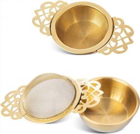 img 4 attached to VEIREN Double Handle Stainless Steel Tea Strainers With Drip Bowl - Reusable Fine Mesh Filters For Loose Leaf Tea, Coffee, And Spices