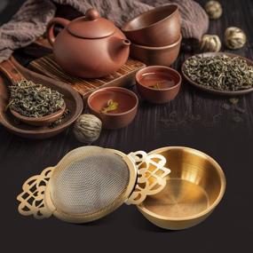 img 3 attached to VEIREN Double Handle Stainless Steel Tea Strainers With Drip Bowl - Reusable Fine Mesh Filters For Loose Leaf Tea, Coffee, And Spices