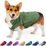 waterproof windproof reversible winter dog jacket - thinkpet cold weather coats for small, medium & large dogs, thick padded warm coat with reflective vest clothes logo