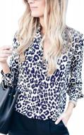 chic & comfortable: ecowish's v-neck leopard tunic - long sleeve button-down exclusively for women логотип